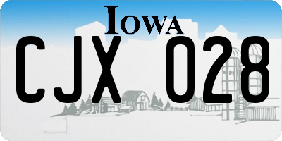 IA license plate CJX028