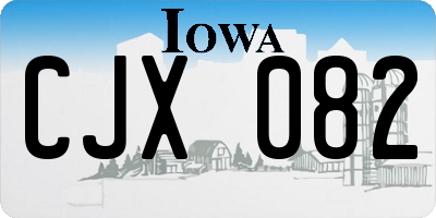 IA license plate CJX082