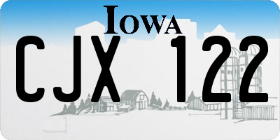 IA license plate CJX122