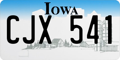IA license plate CJX541
