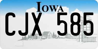 IA license plate CJX585