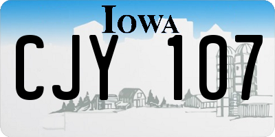 IA license plate CJY107