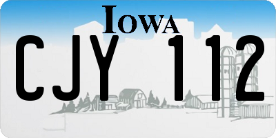 IA license plate CJY112