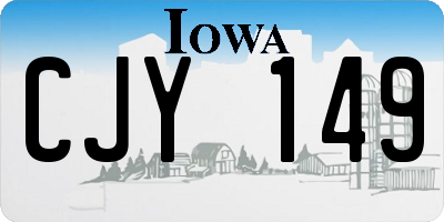 IA license plate CJY149