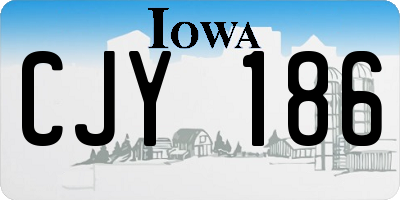 IA license plate CJY186