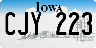 IA license plate CJY223