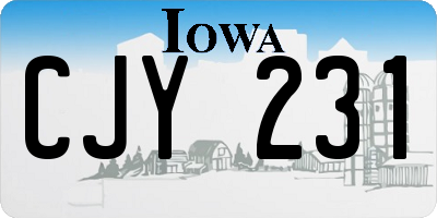 IA license plate CJY231