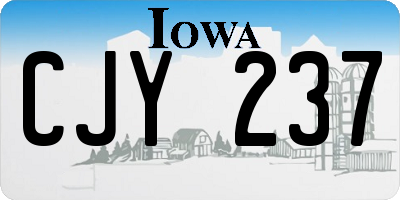 IA license plate CJY237