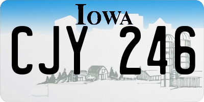 IA license plate CJY246