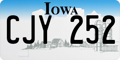 IA license plate CJY252