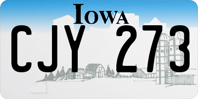 IA license plate CJY273