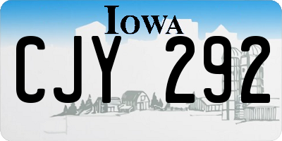 IA license plate CJY292