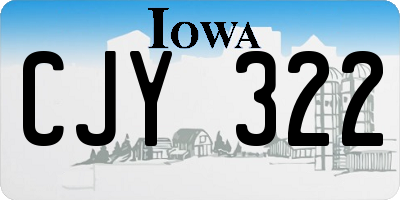 IA license plate CJY322