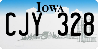 IA license plate CJY328