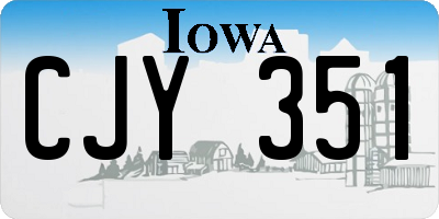 IA license plate CJY351