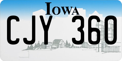 IA license plate CJY360
