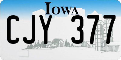 IA license plate CJY377