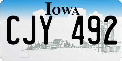 IA license plate CJY492