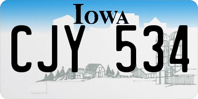 IA license plate CJY534