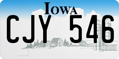 IA license plate CJY546