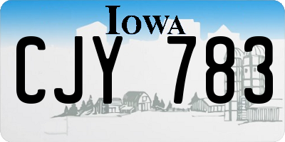 IA license plate CJY783