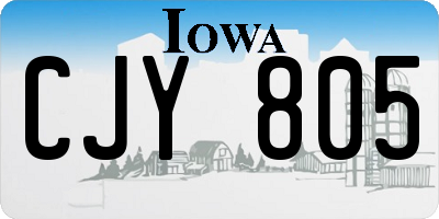 IA license plate CJY805