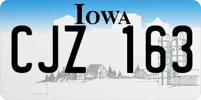 IA license plate CJZ163
