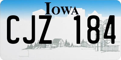 IA license plate CJZ184