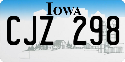 IA license plate CJZ298