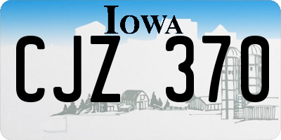 IA license plate CJZ370