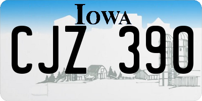 IA license plate CJZ390