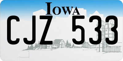 IA license plate CJZ533
