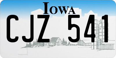 IA license plate CJZ541