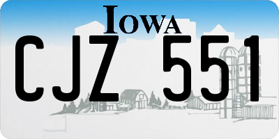 IA license plate CJZ551