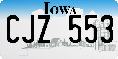 IA license plate CJZ553