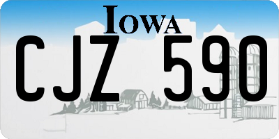 IA license plate CJZ590