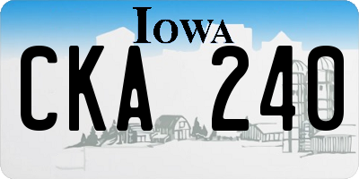IA license plate CKA240