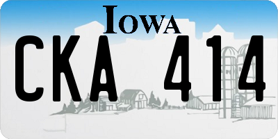 IA license plate CKA414