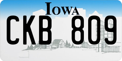 IA license plate CKB809