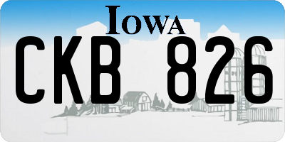 IA license plate CKB826