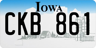IA license plate CKB861