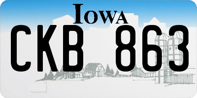 IA license plate CKB863