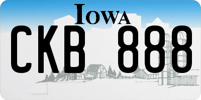 IA license plate CKB888
