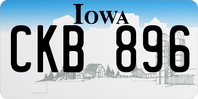 IA license plate CKB896