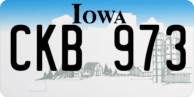 IA license plate CKB973