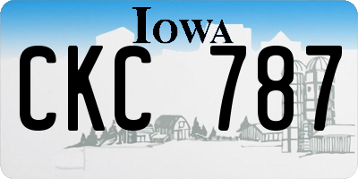 IA license plate CKC787
