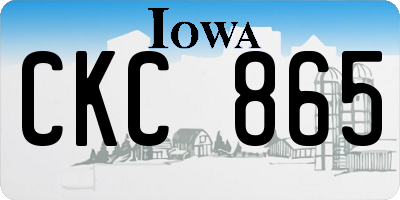 IA license plate CKC865