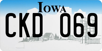 IA license plate CKD069