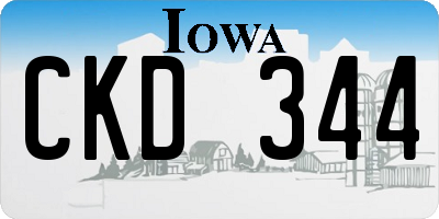 IA license plate CKD344