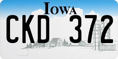 IA license plate CKD372